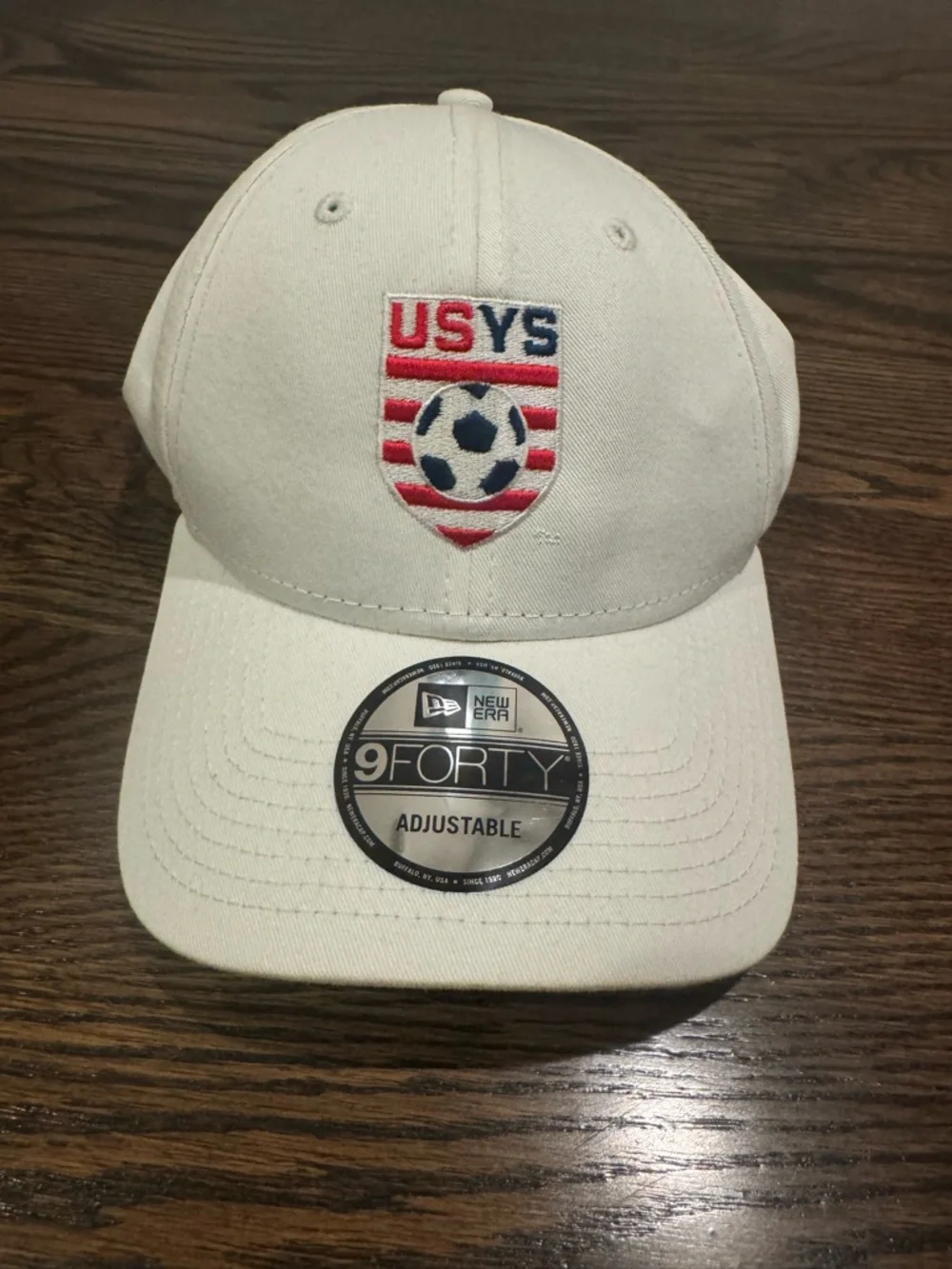 New Era USYS white  Baseball Cap with Red and Blue Logo